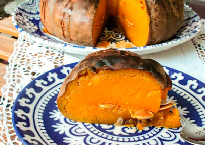 Baked pumpkin in san anton (calabaza de san antón)